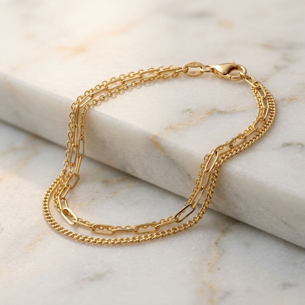 Eternity Layered Chain Bracelet